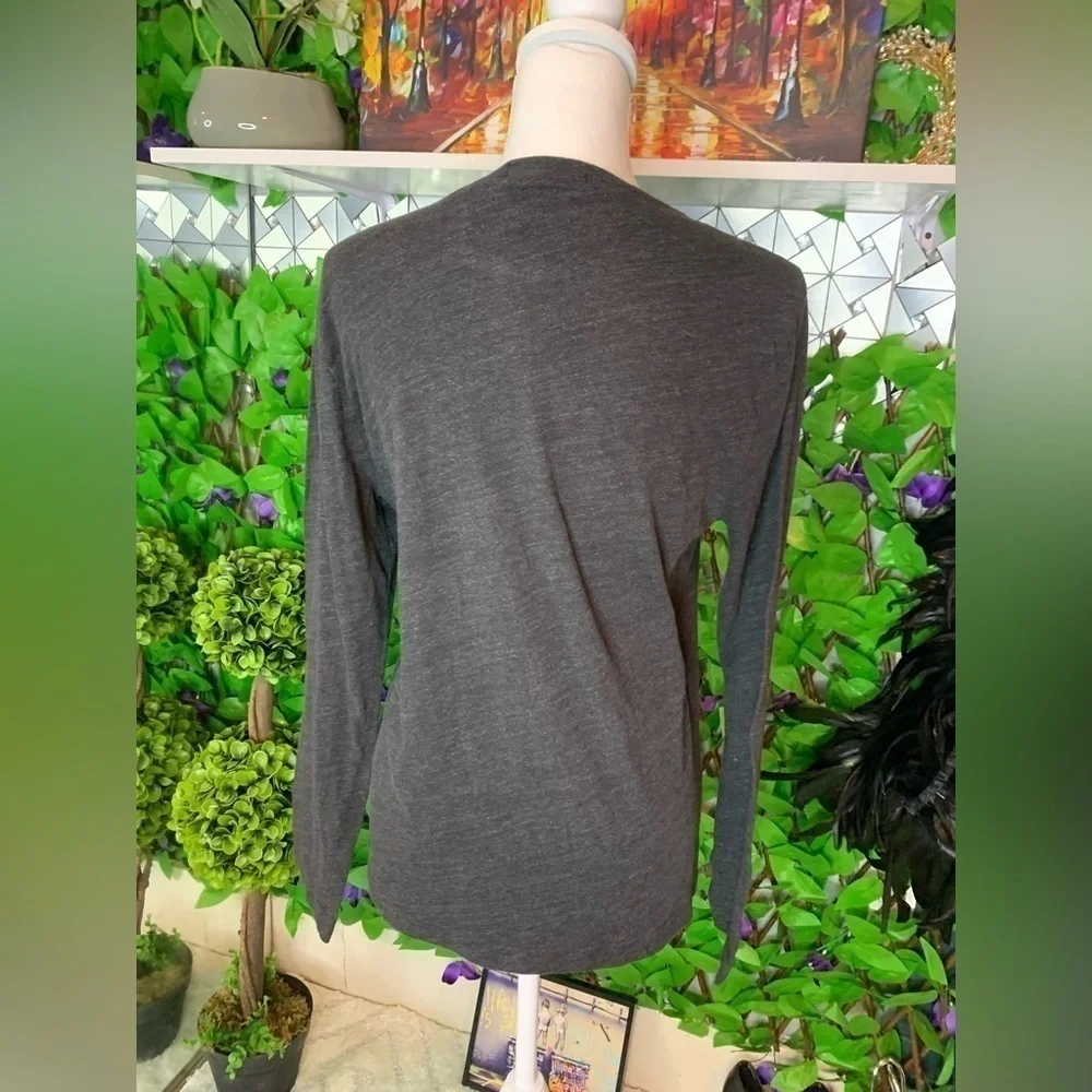 Banana Republic Moisture Wicking Long Sleeve Gray Shirt Mens Small